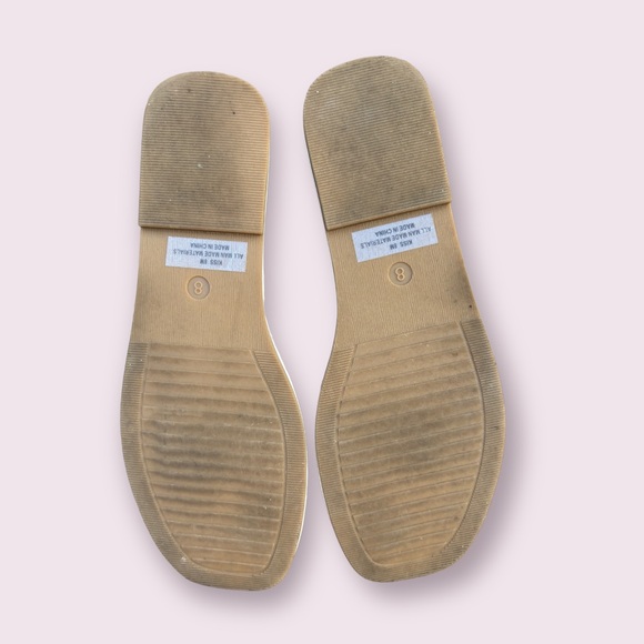 Rachel Zoe Women’s 8 White Woven Flat Sandals with Toe Ring, Rachel Zoe Sandals - Picture 11 of 13